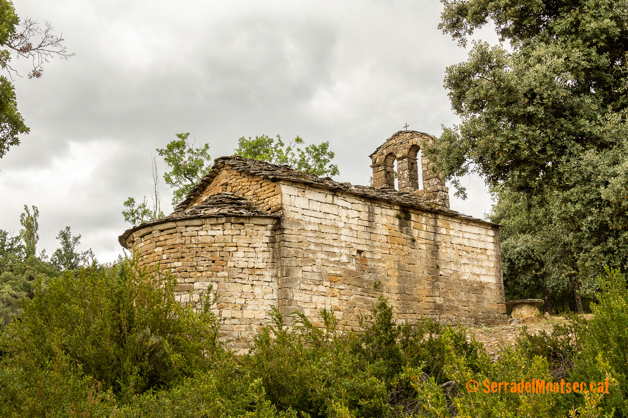 Ermita romànica de la Mare de Déu de la Fabregada. Sant Esteve de la Sarga. Pallars Jussà, Lleida, Catalunya. Montsec d'Ares.
