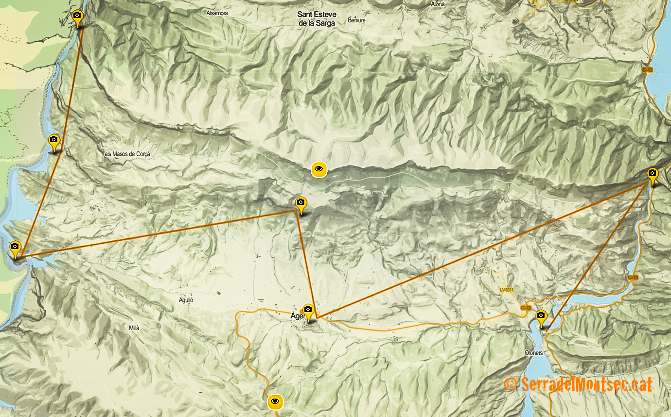 Veure el Mapa de la Ruta Panoràmica per la Vall d'Àger